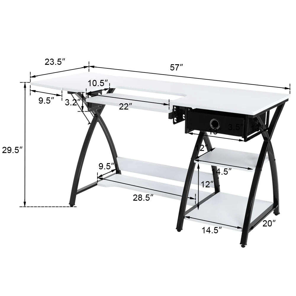 White Sewing Desk