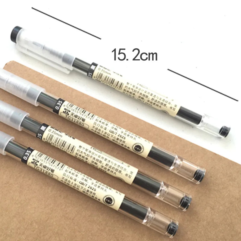 12 Pcs/Set 0.35mm Black Ink Gel Pens