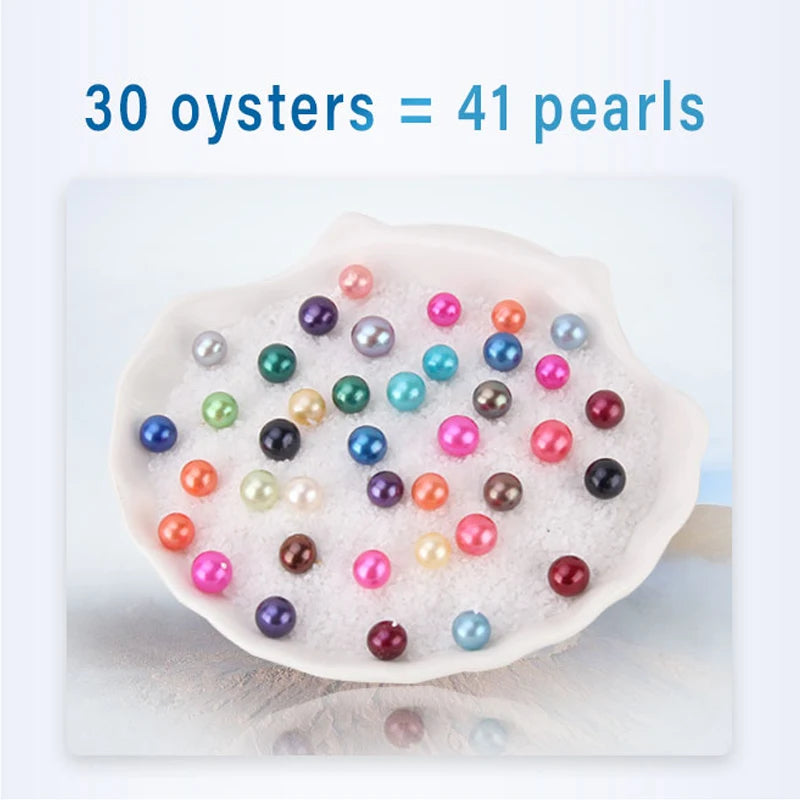 30pcs 6-8mm Mix 20 Colors Round Akoya Pearls