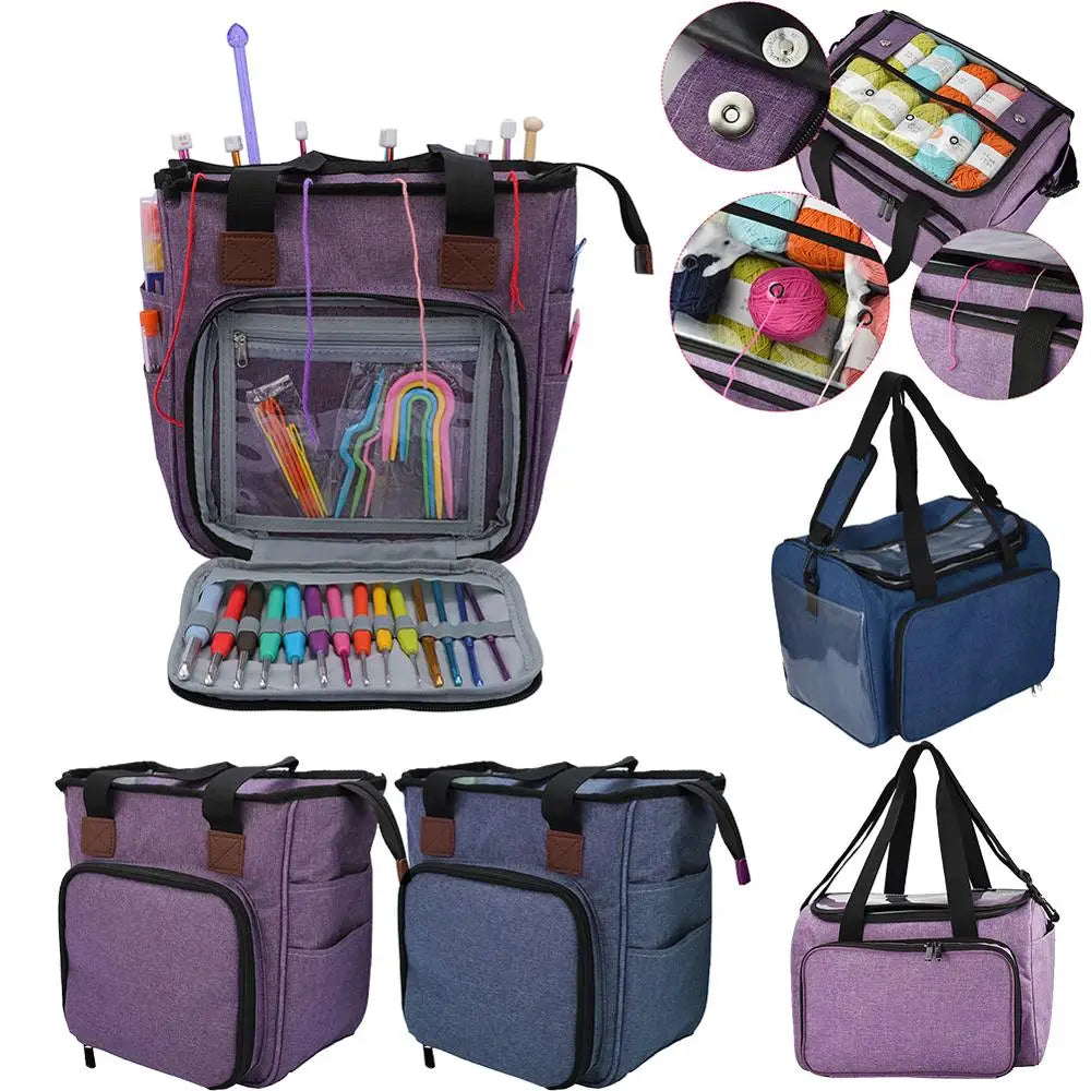 Portable Knitting, Crocheting and Sewing Bag