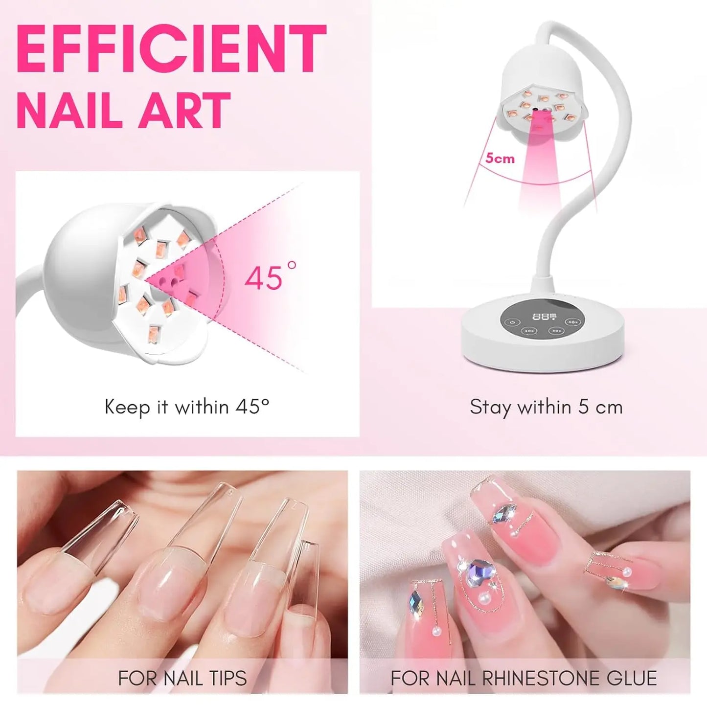 UV Nail Lamp 10W Rechargeable LED Light