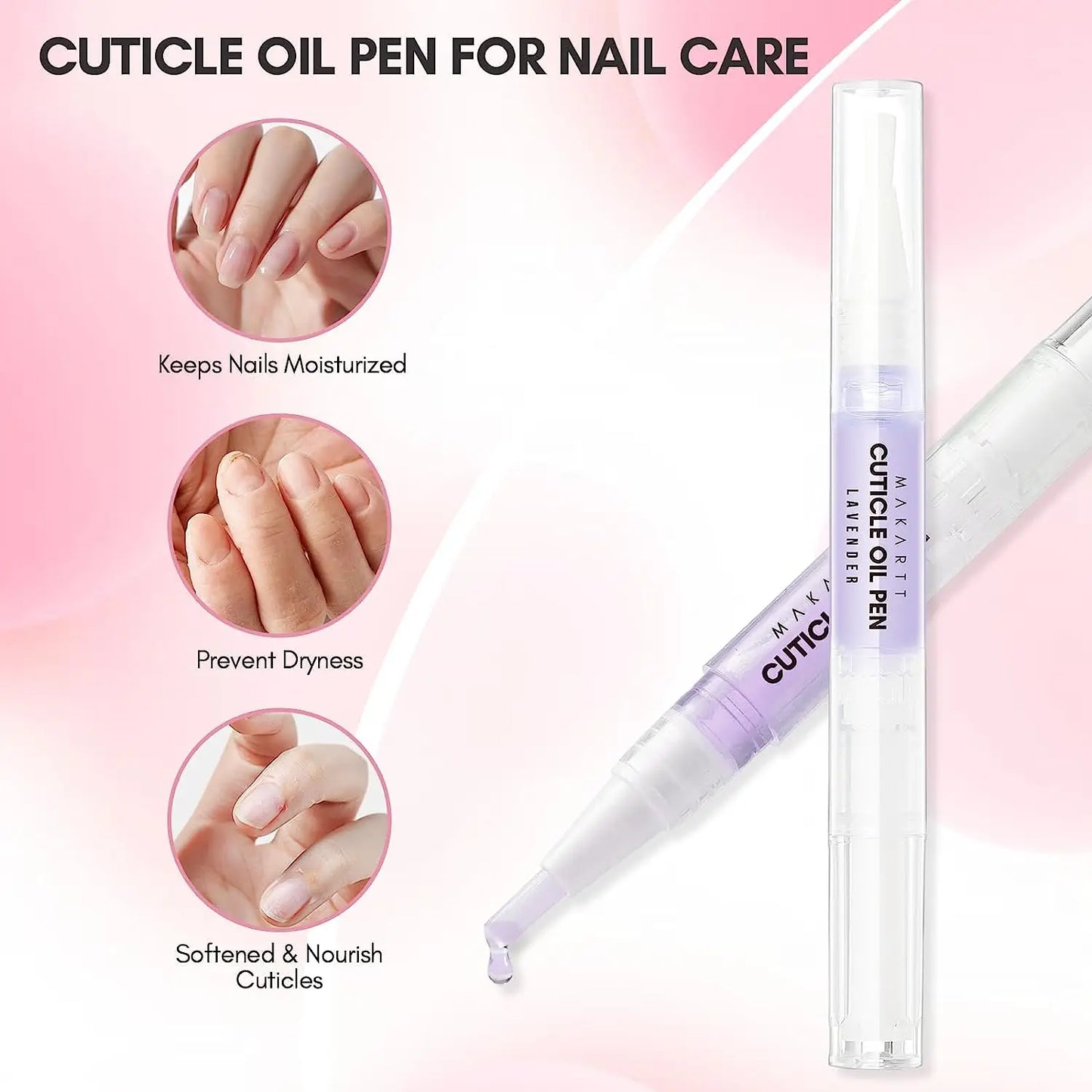 Nail Care with Cuticle Oil Pen, Trimmer, Nail File & 120ml Cuticle Remover