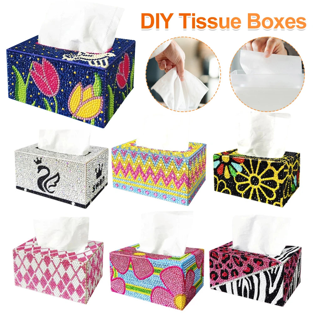 5D DIY Diamond Painting Tissue Box