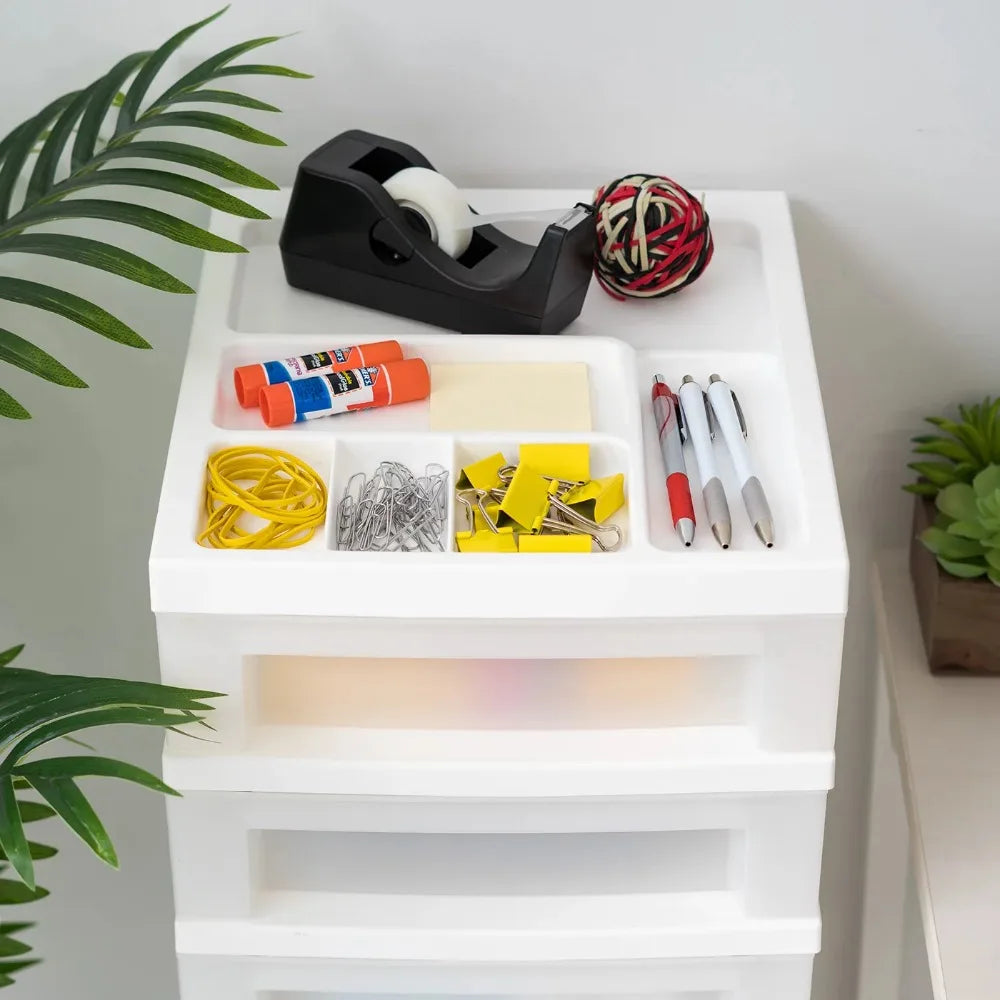 9-Drawer Plastic Storage Cart with Organizer