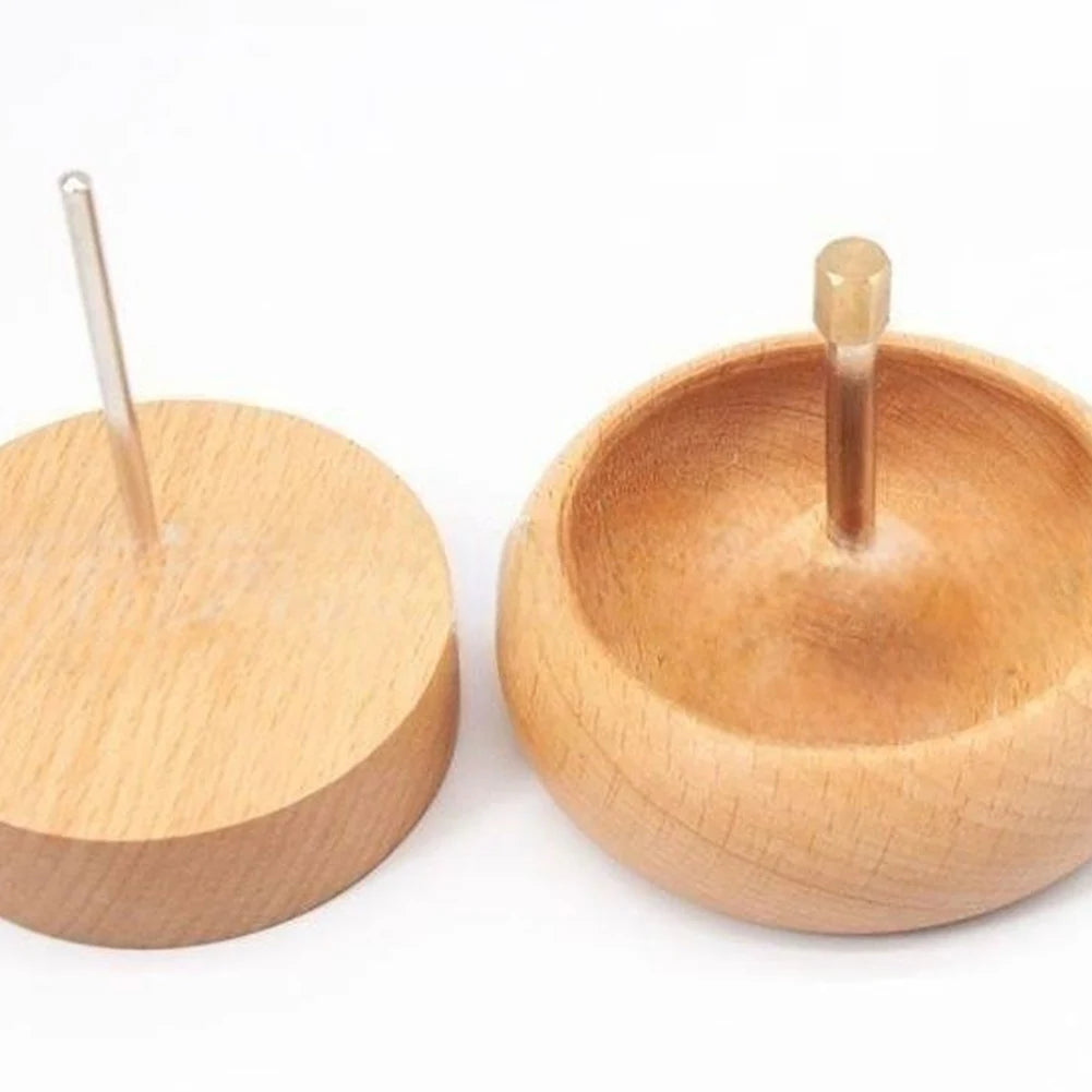 Wooden Bead Spinner with 2 Curved Needles