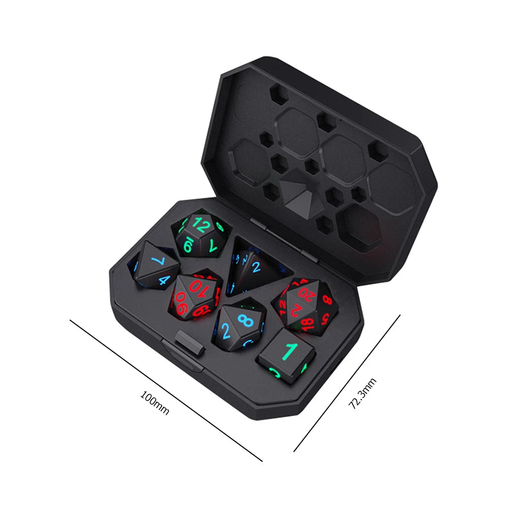 7Pcs/Set Electronic Dice USB Rechargeable