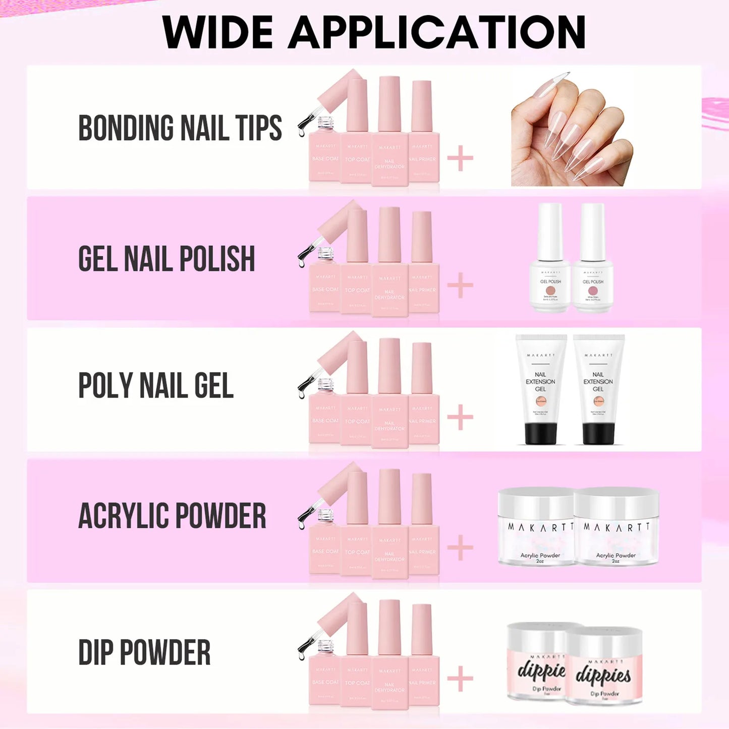 4pcs Gel Base, Top Coat, Nail Dehydrator and Primer Kit