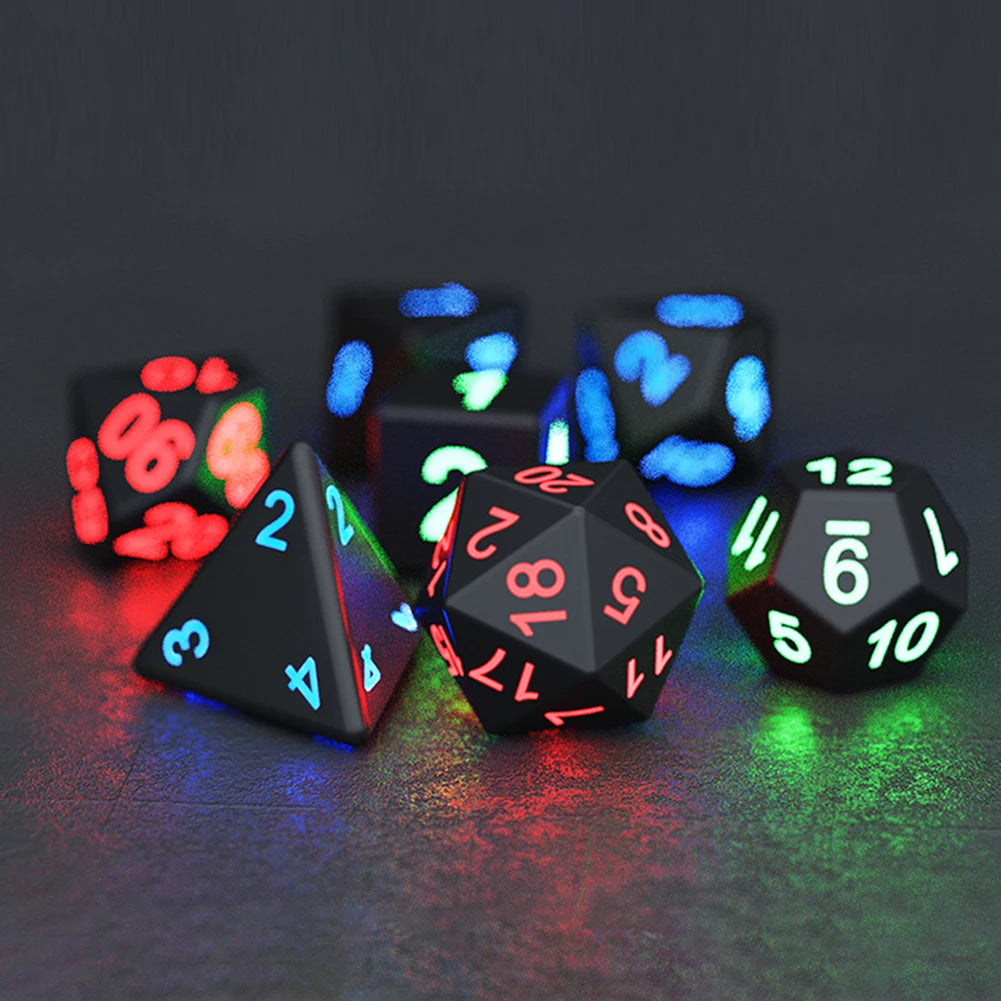 7Pcs/Set Electronic Dice USB Rechargeable