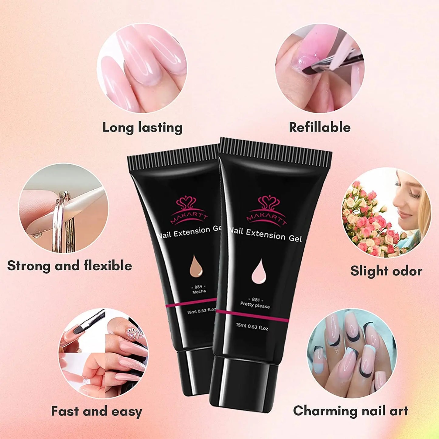 15ml Nude Color Starter Gel Nail Thickening Solution