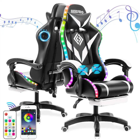 2 Point Massage, Bluetooth Speaker Recliner Gaming Chair