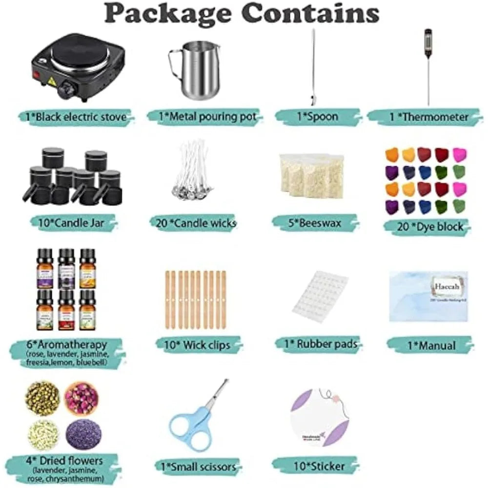 Complete Candle Making Kit, Including 500w Electronic Stove