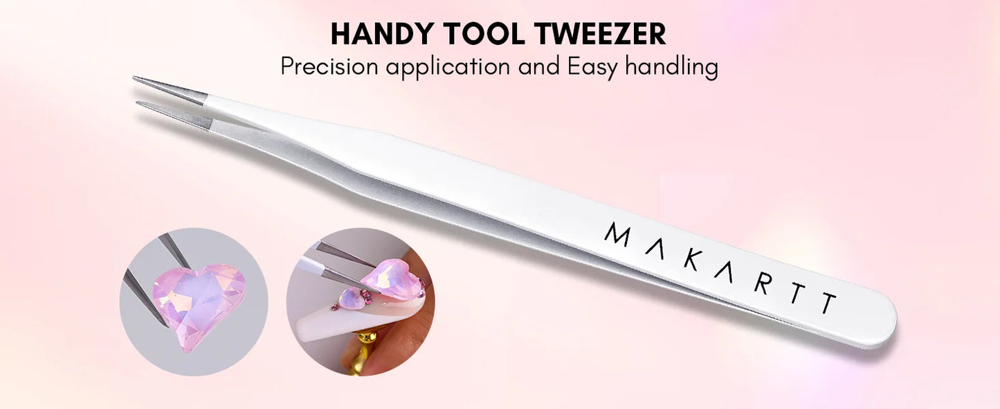 Rhinestone Gems 3D Nail Art Decor with Tweezer