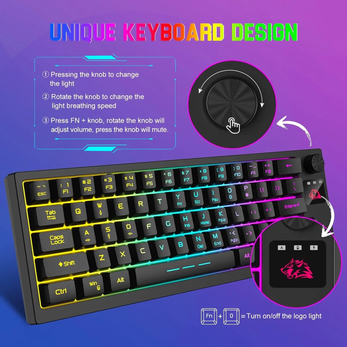 Wireless Gaming Keyboard and Mouse Combo