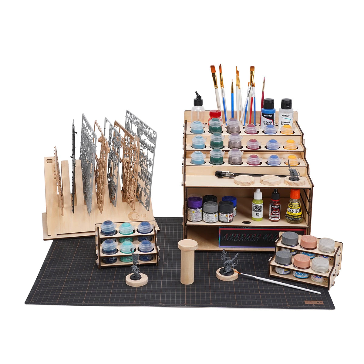 Organizer for 36 Holes of Paints and 36 Holes for Brushes